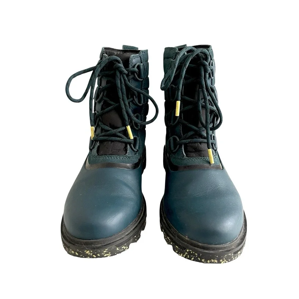 Women's Sorel Lennox Street Waterproof Lace-Up Hiking Boots Teal Blue Gorpcore 8